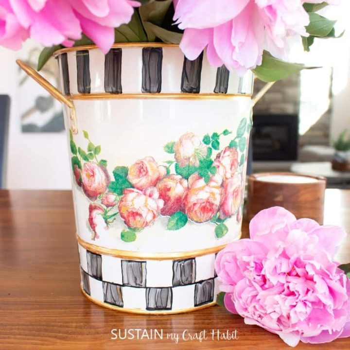 upcycled waste basket