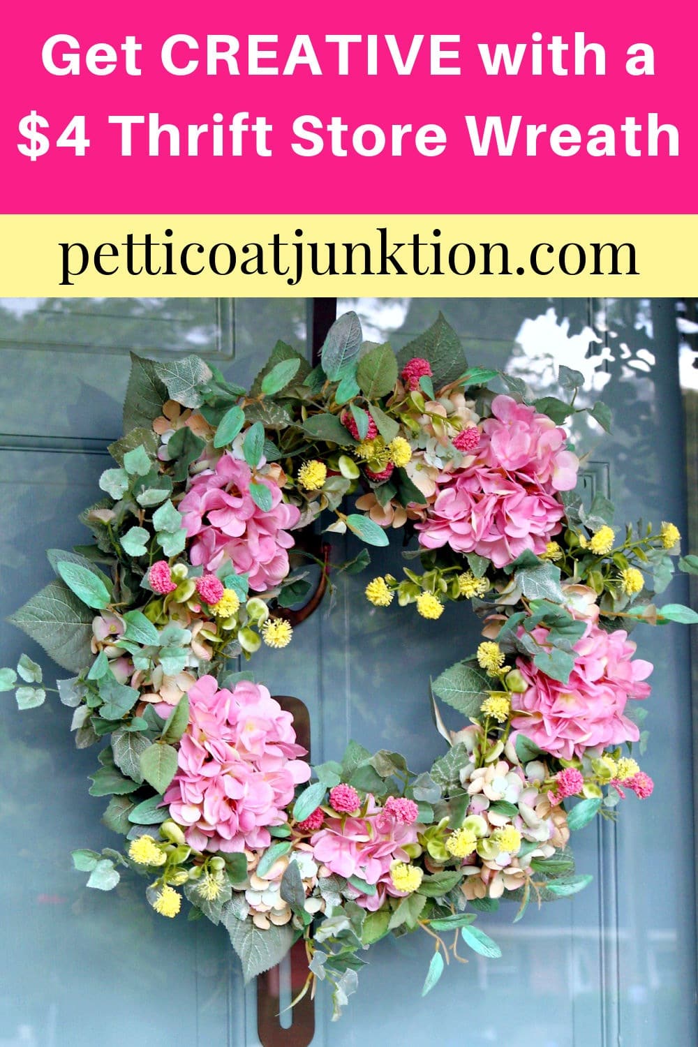 get creative with a four dollar thrift store wreath