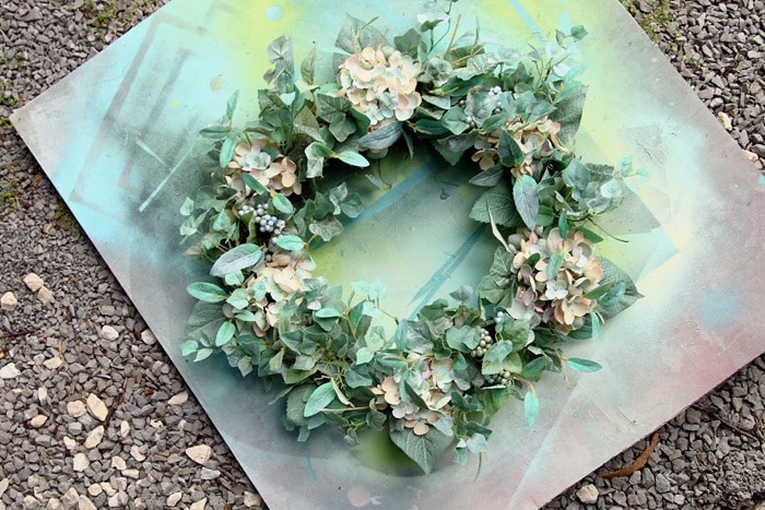how to upcycle a thrift store wreath into an amazingly creative home deocr piece for your front door (2)