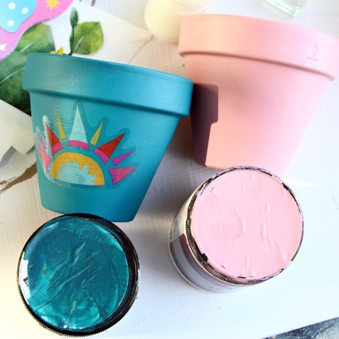how to use Dollar Tree decals and stickers to decorate bottles and terra cotta pots (14)