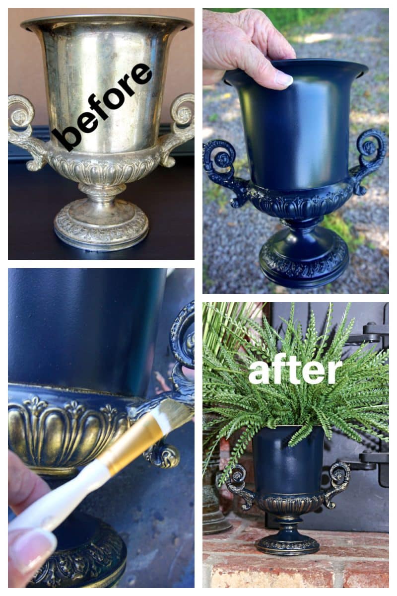 how to paint a silver plate trophy cup and detail it with gold gilding wax