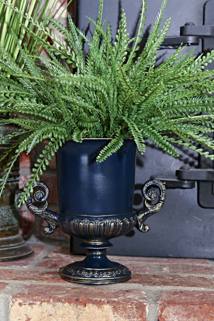 spray painted silver plate trophy with gold gilding