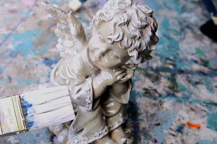 how to dry brush decor with white paint 1