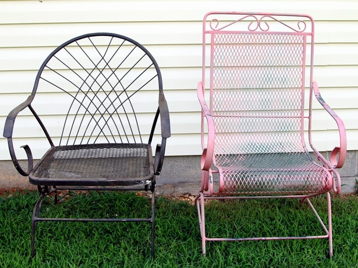 old iron furniture refreshed with spray paint (5)