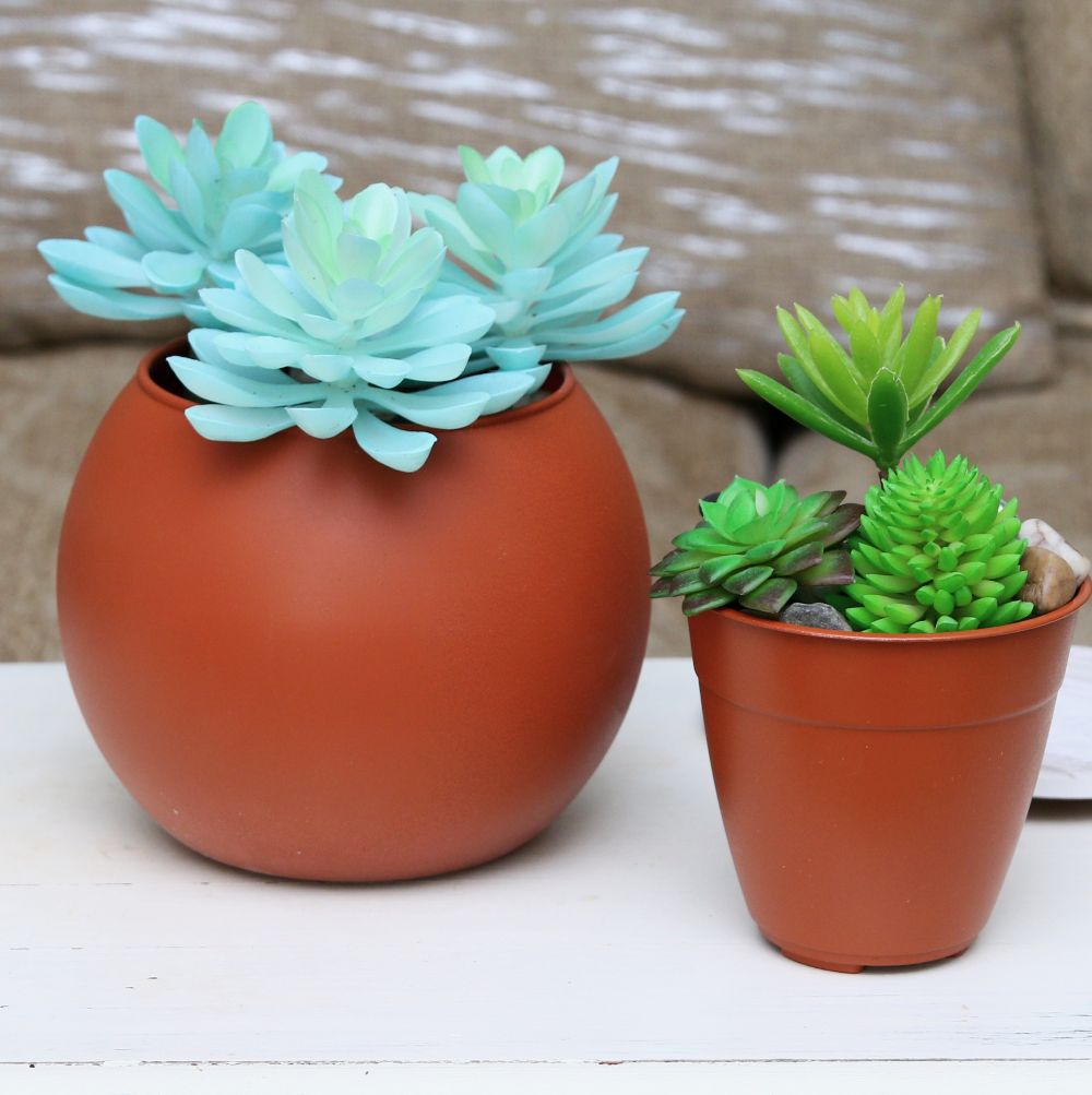 Rustoleum cinnamon color spray paint looks like terra cotta
