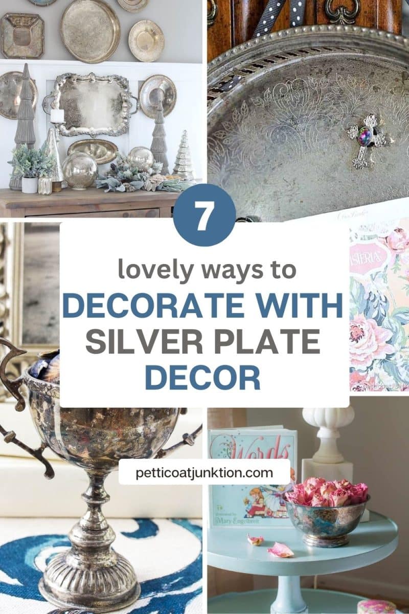 6 image collage silver plate decor
