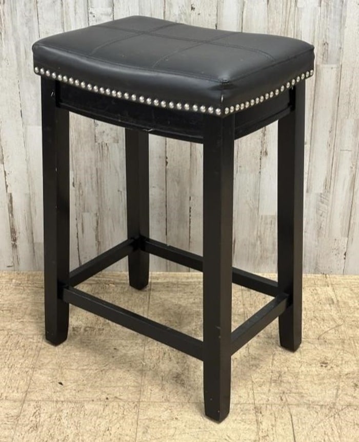 black stool bought at auction