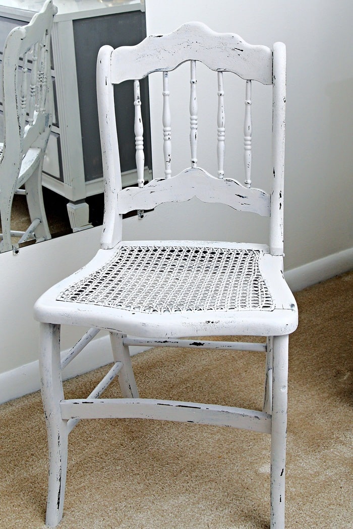 how to paint a cane chair with spray paint and latex paint