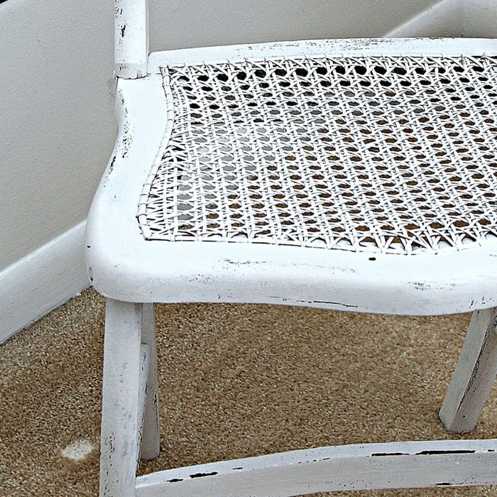 how to paint cane bottom chairs