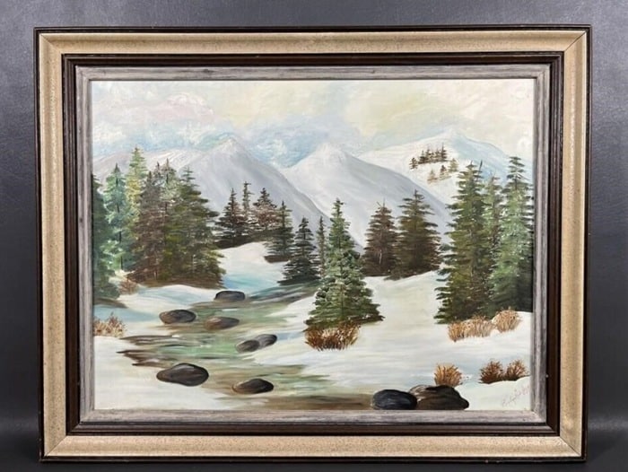 winter scene landscape painting