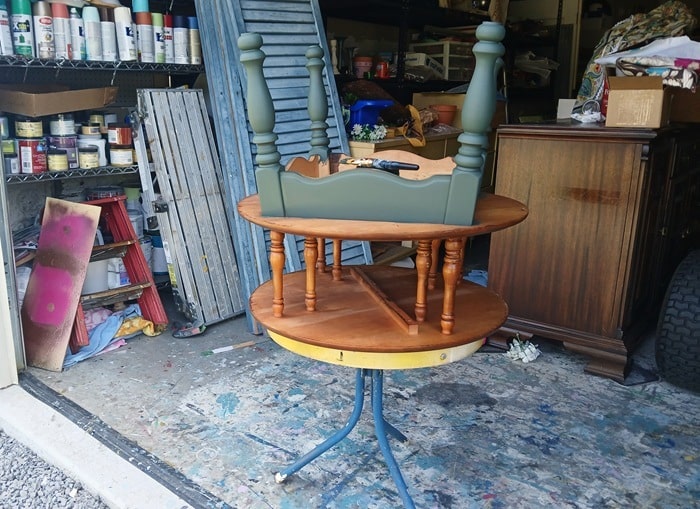 how to paint a table from the bottom up