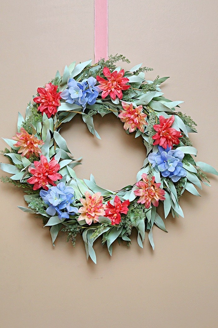 wreth refresh with new flowers