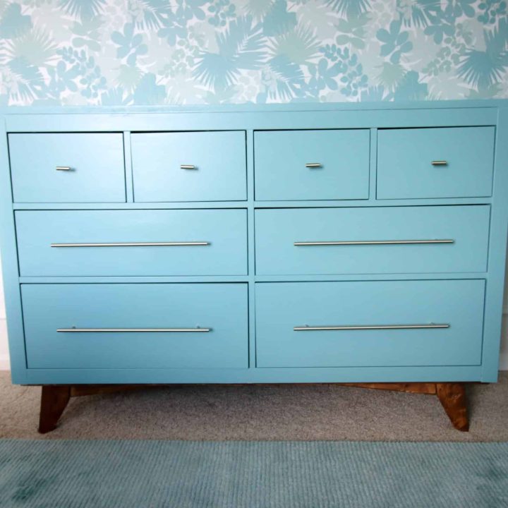beautiful blue painted dresser