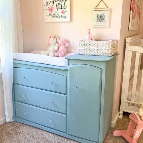 painted changing table