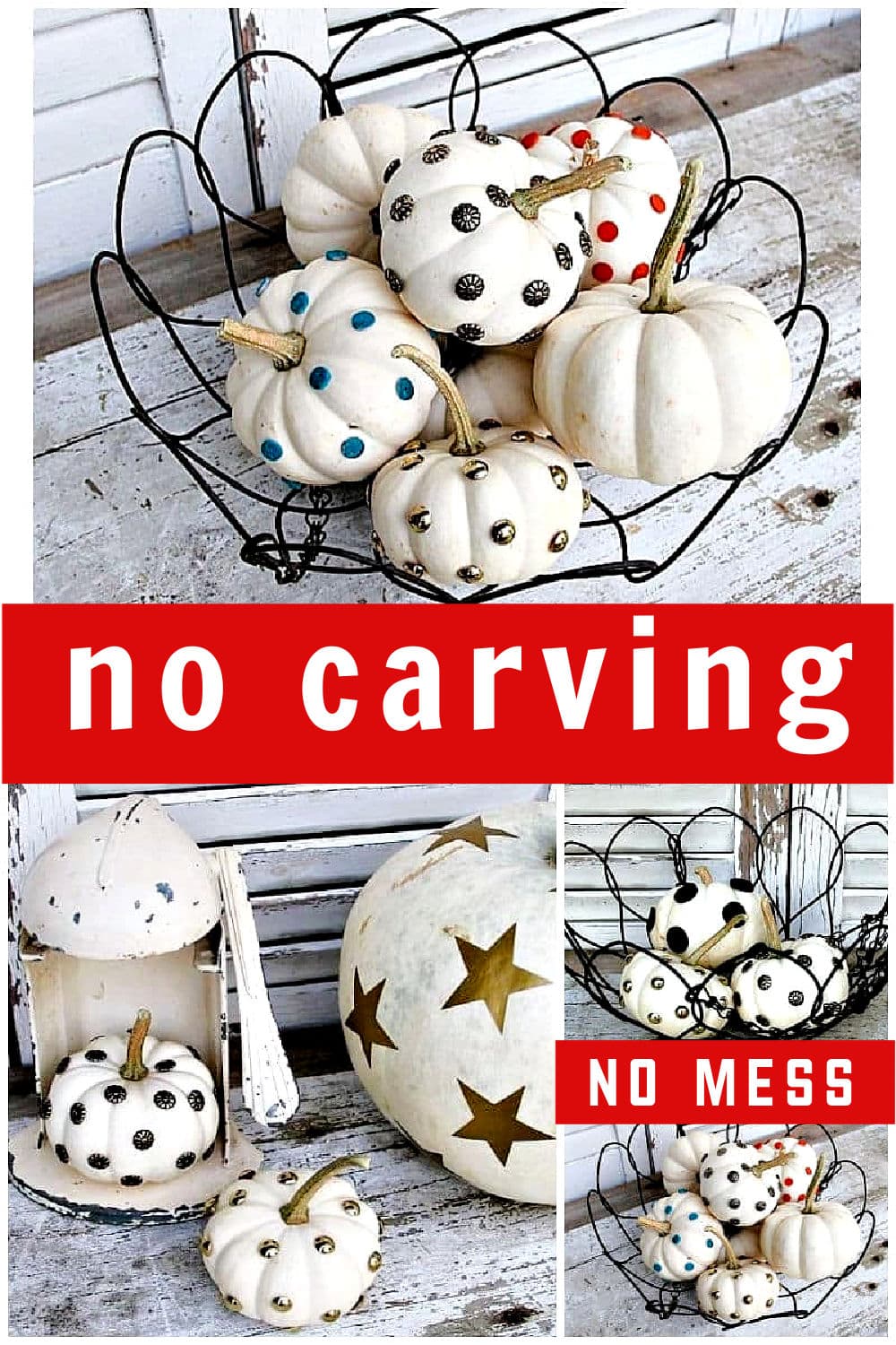 How to decorate pumpkins without carving.