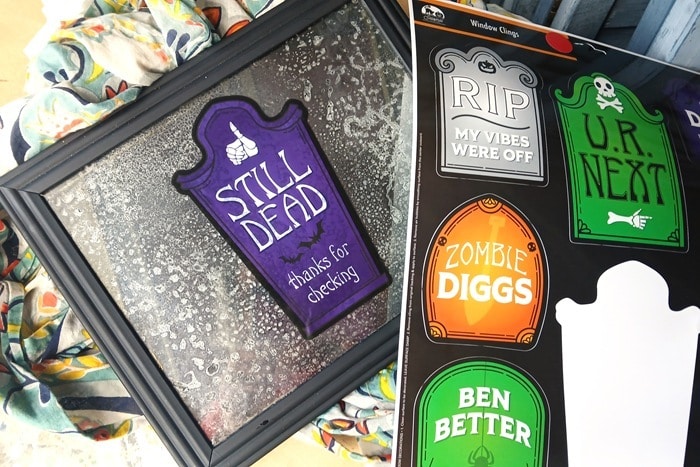 decorating diy mercury glass with Dollar Tree Window Clings