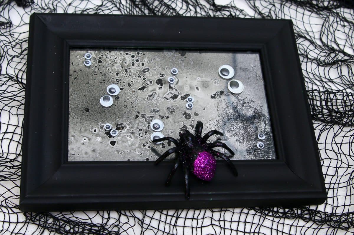 diy mercury glass with looking glass silver metallic paint on clear glass for framing