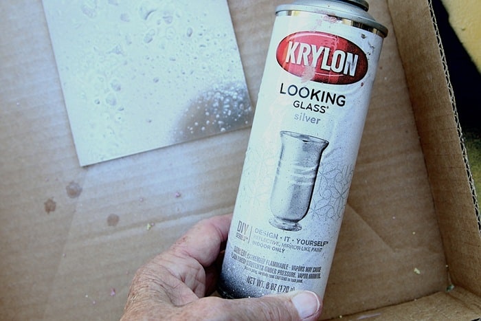 krylon looking glass spray paint to make faux mercury glass