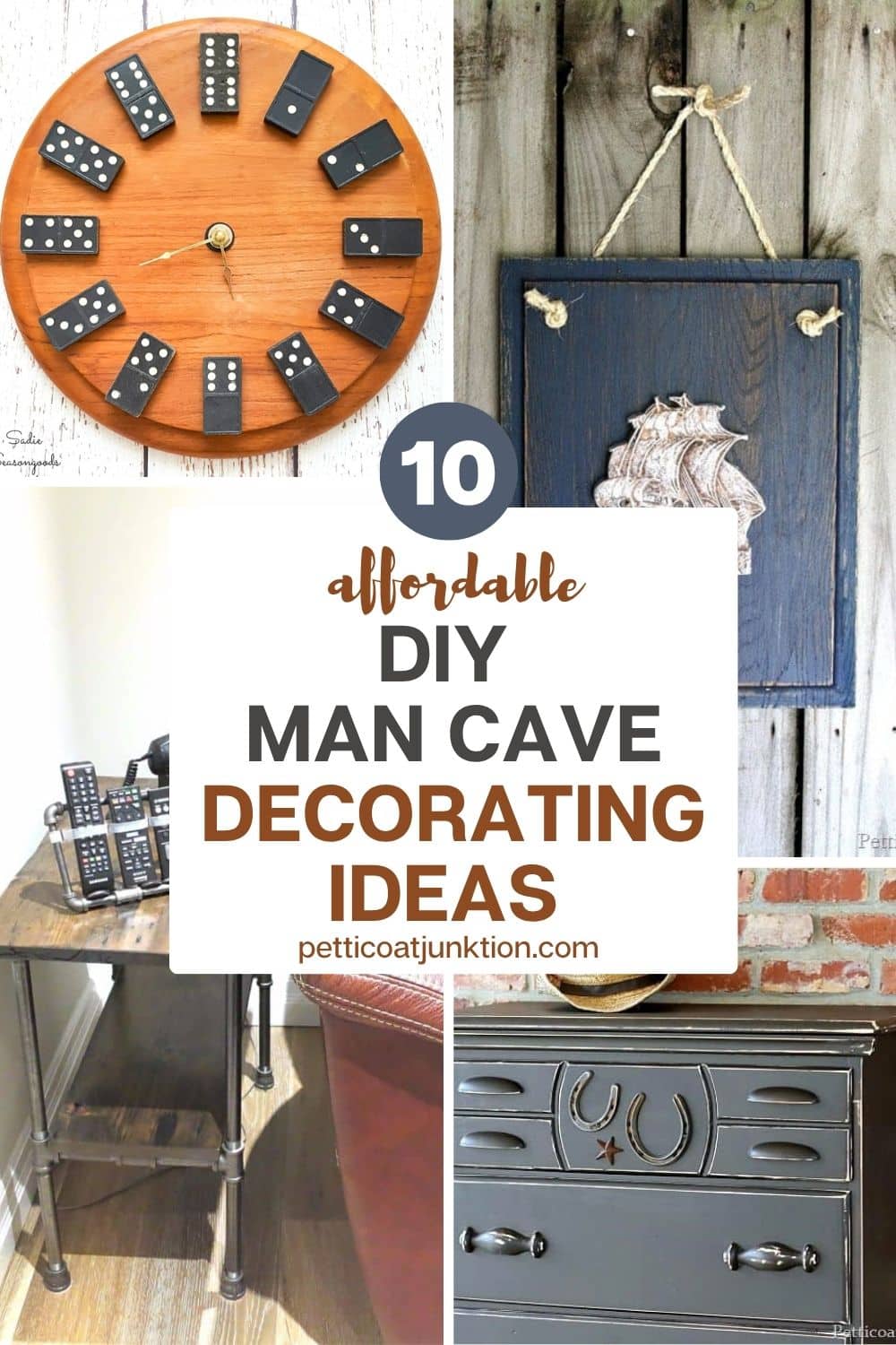 DIY Decor For A Man Cave 4 image collage