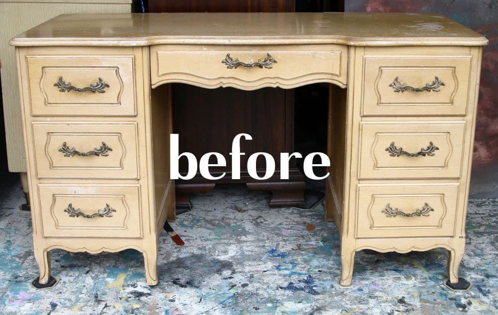 How to paint a French Provincial Desk