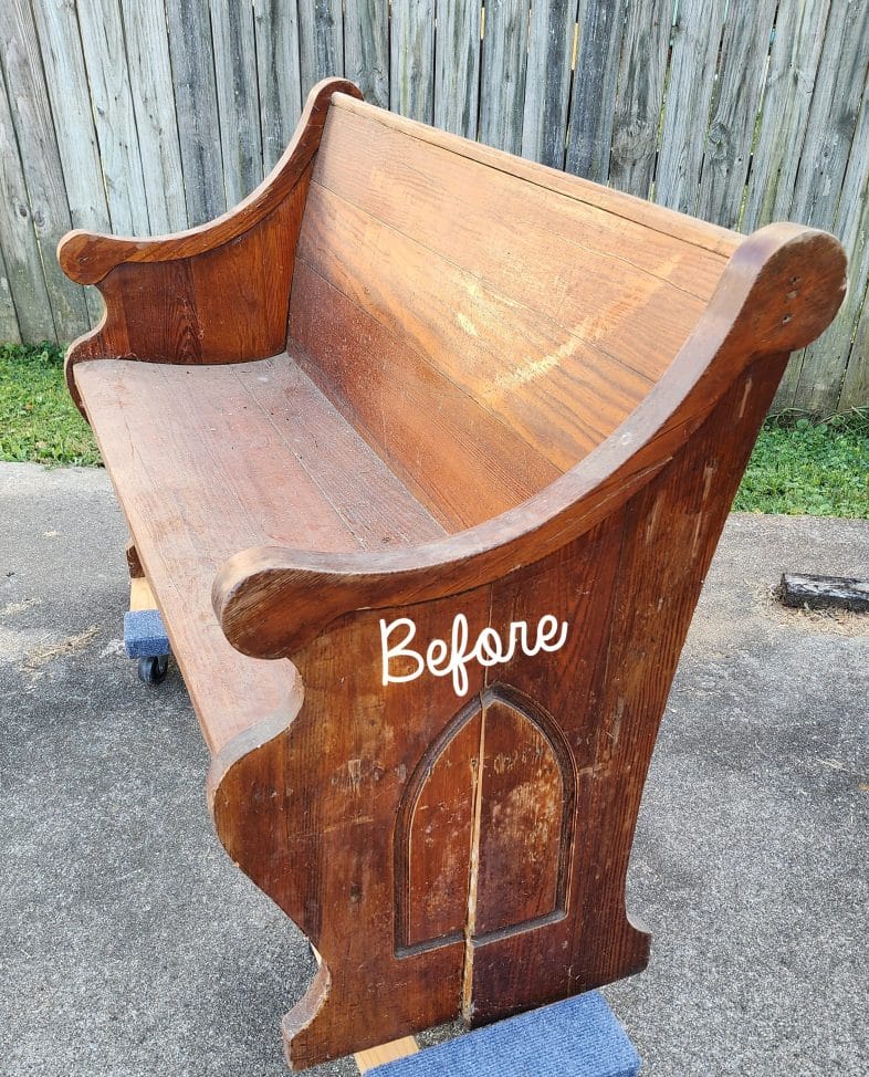 church pew makeover