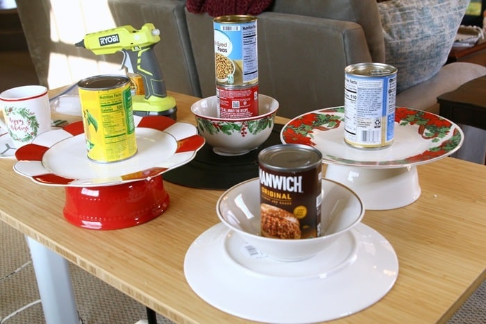 how to create cake or food stands with dishes from Dollar Tree, TJMaxx And thrift stores (6)