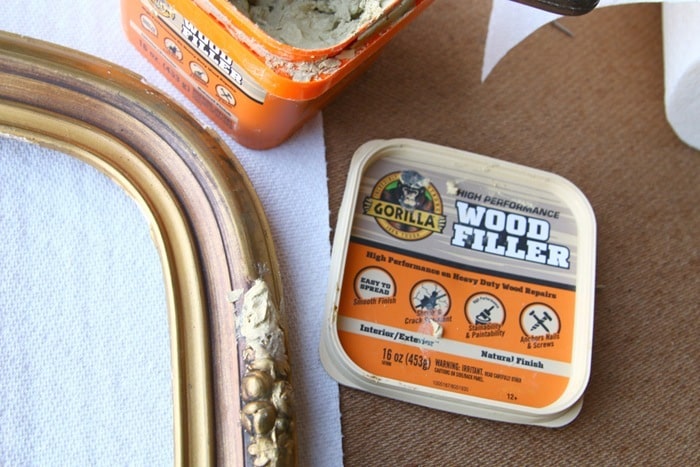 how to repair an antique picture frame with wood filler