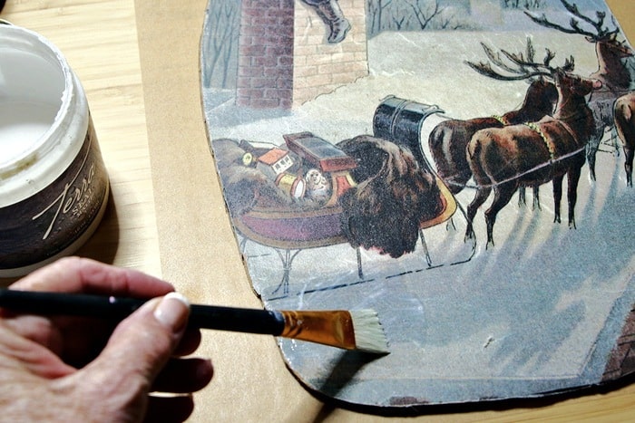 how to seal a decoupage project