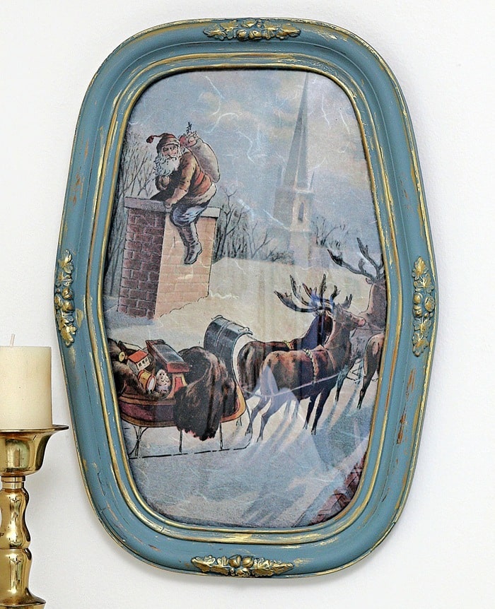 painted and gilded picture frame