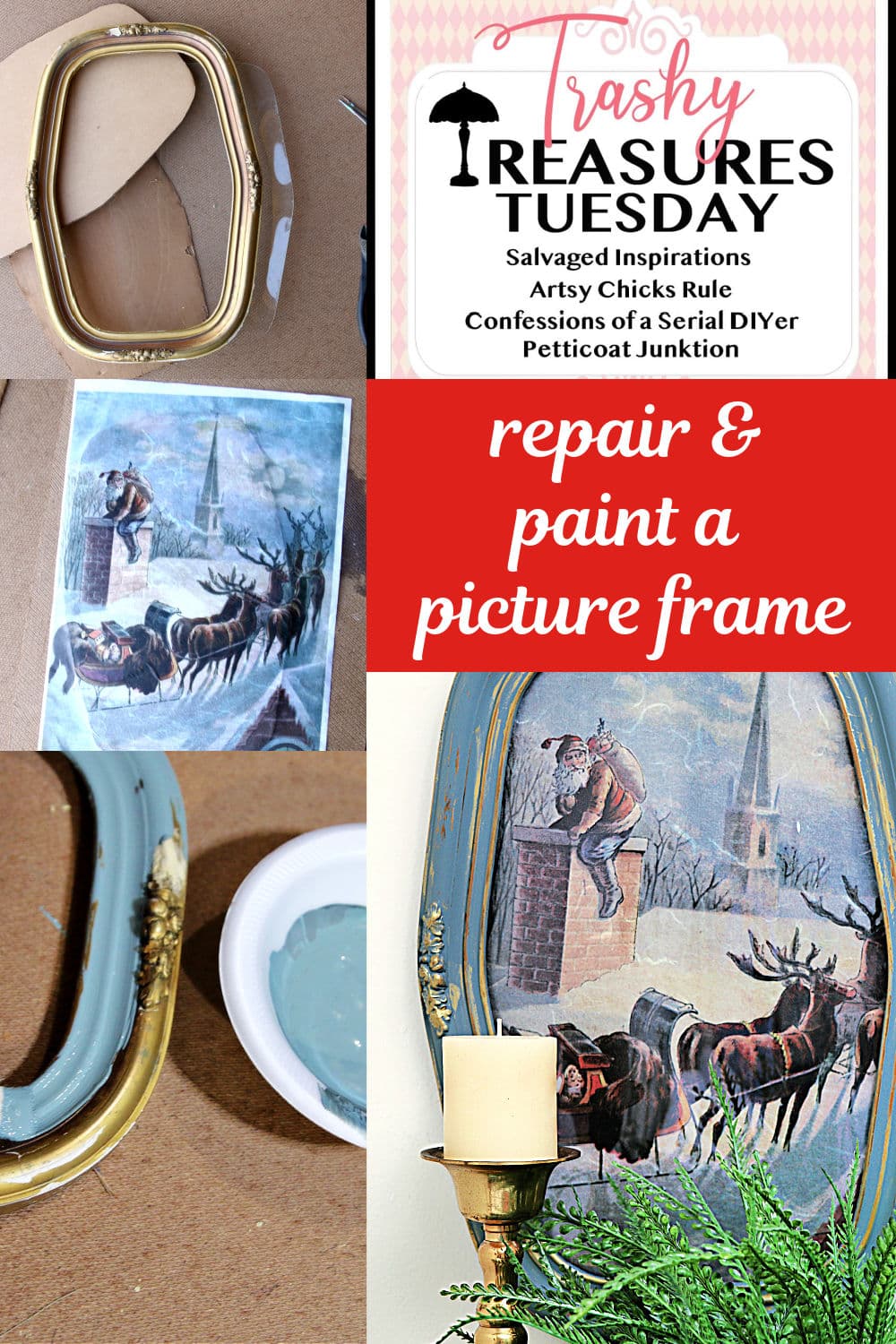 repair and paint a picture frame with wood filler and paint