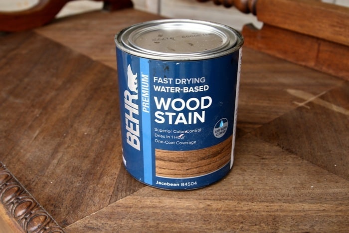 Behr Premium wood stain to refresh old furniture without stipping or sanding