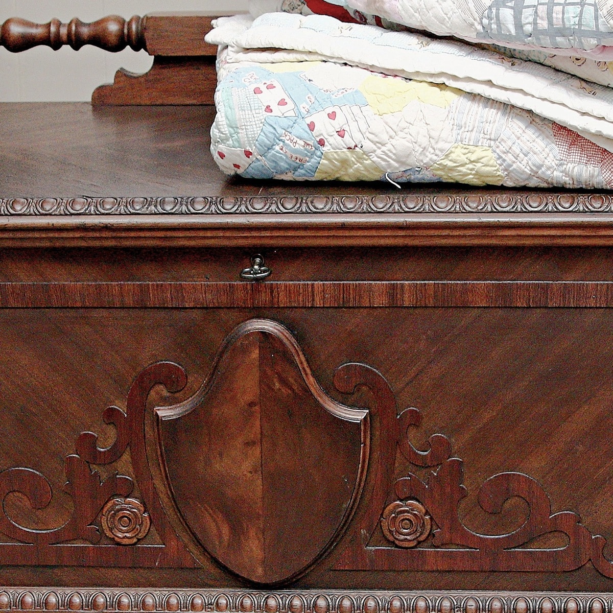 fancy art deco cedar chest makeover