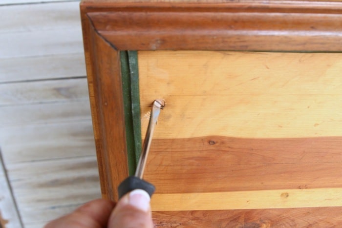 tighten screws on old furniture