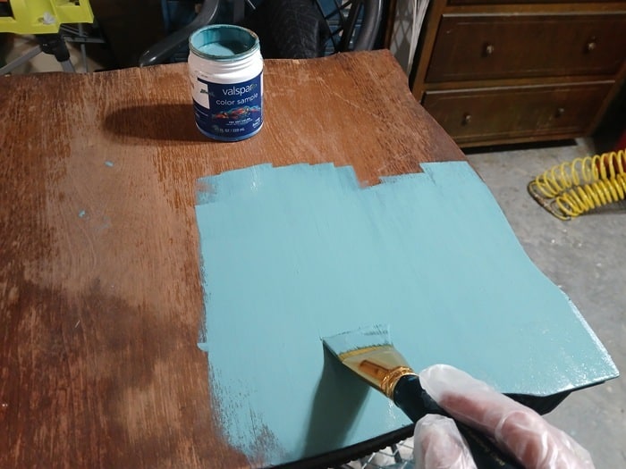 how to paint the tabletop on an old antique table (2)