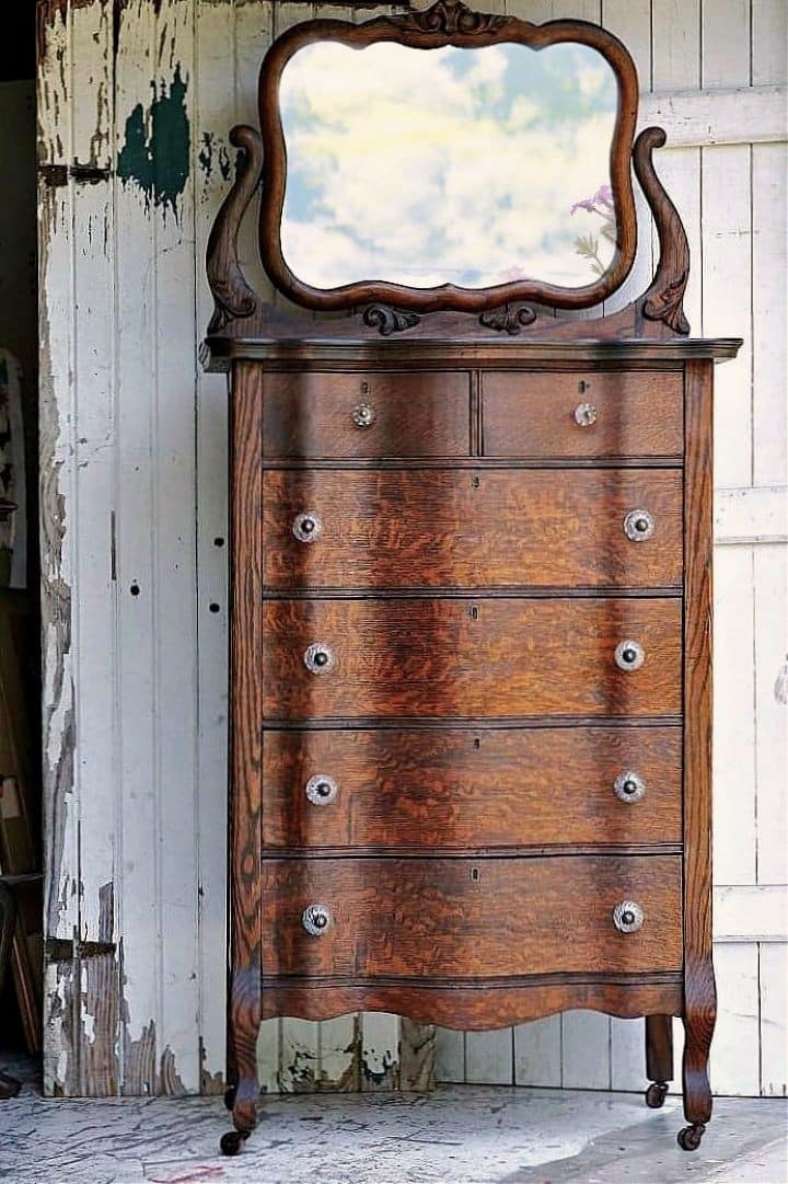 how to refresh antique or vintage wood furniture