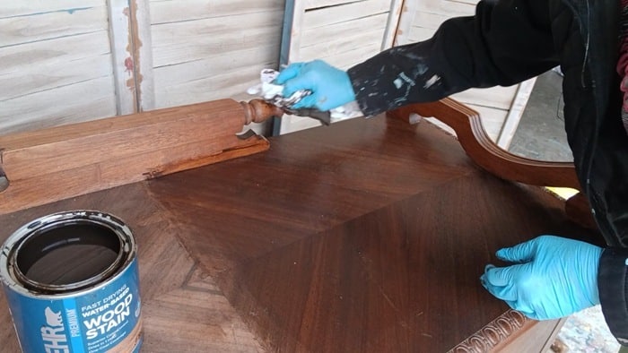 how to restain furniture without stripping