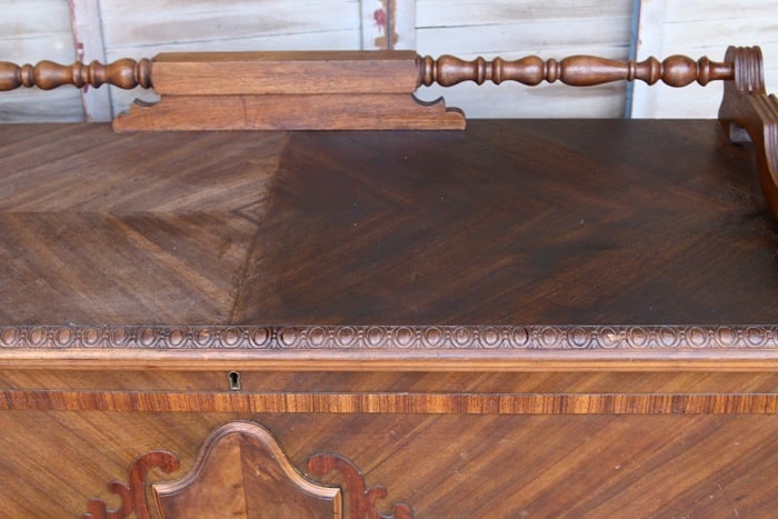 how to restore an old furniture finish on a cedar chest with Behr stain 