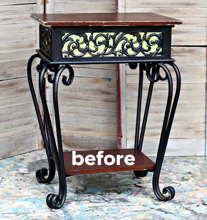 At Home used table before makeover