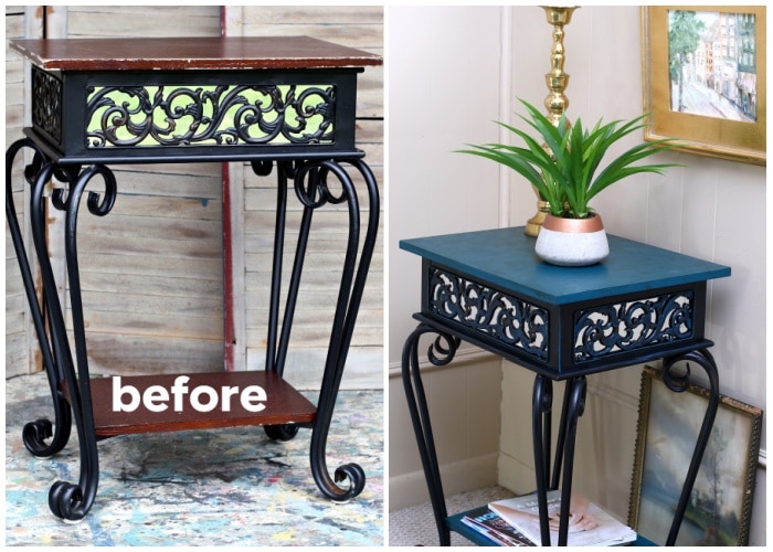 before and after table makeover