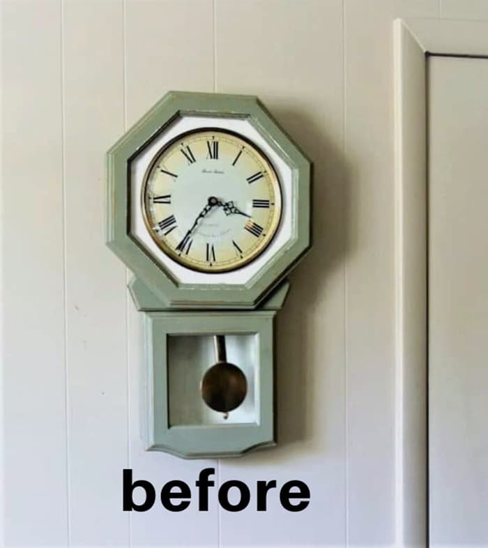clock before repainting to match decor