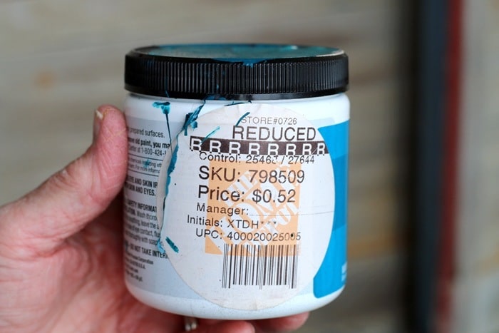 custom mix sample paint jar marked down