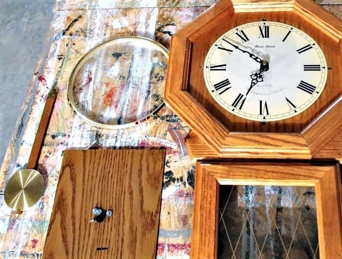 how to dismantle a chime wall clock for painting
