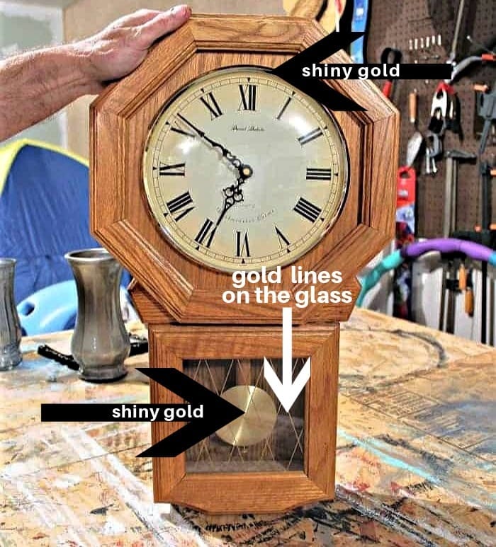 how to update a clock with shiny gold details