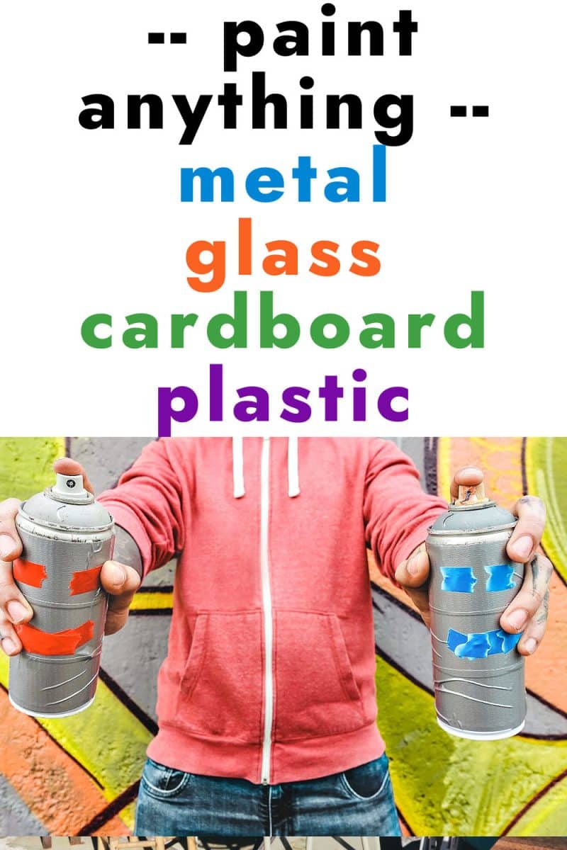 Paint any surface including glass, metal, plastic, cardboard, paper, and more