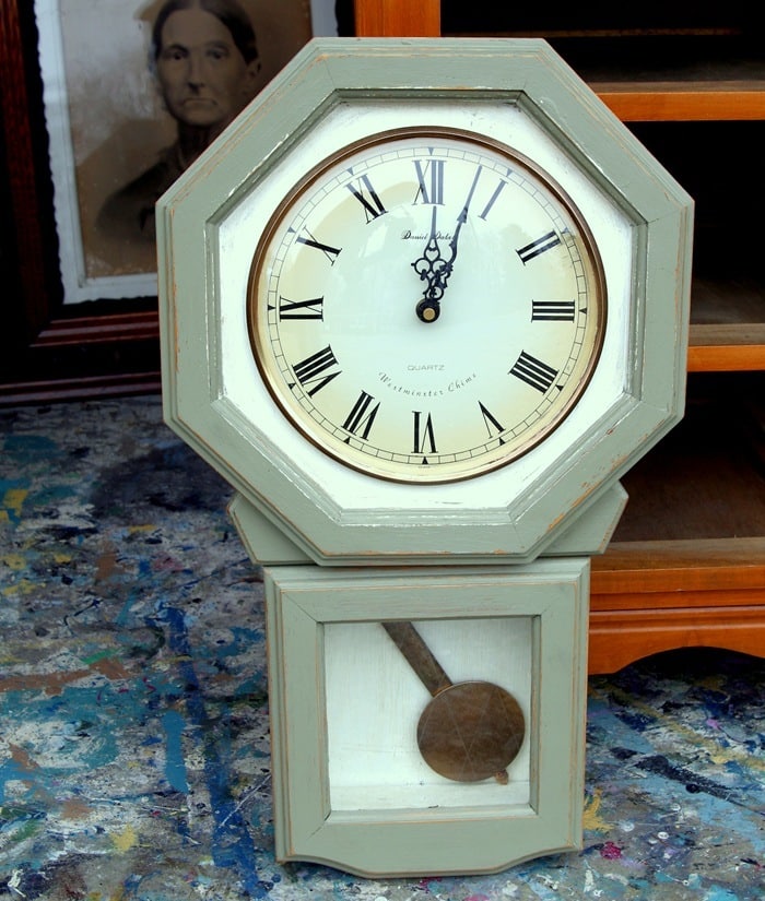 wood wall clock repaint project