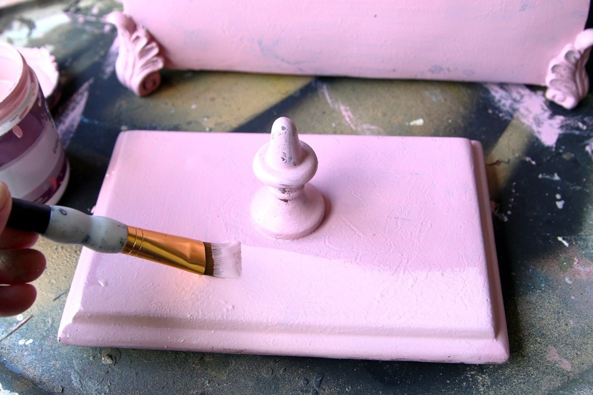 bright pink paint toned down with white paint