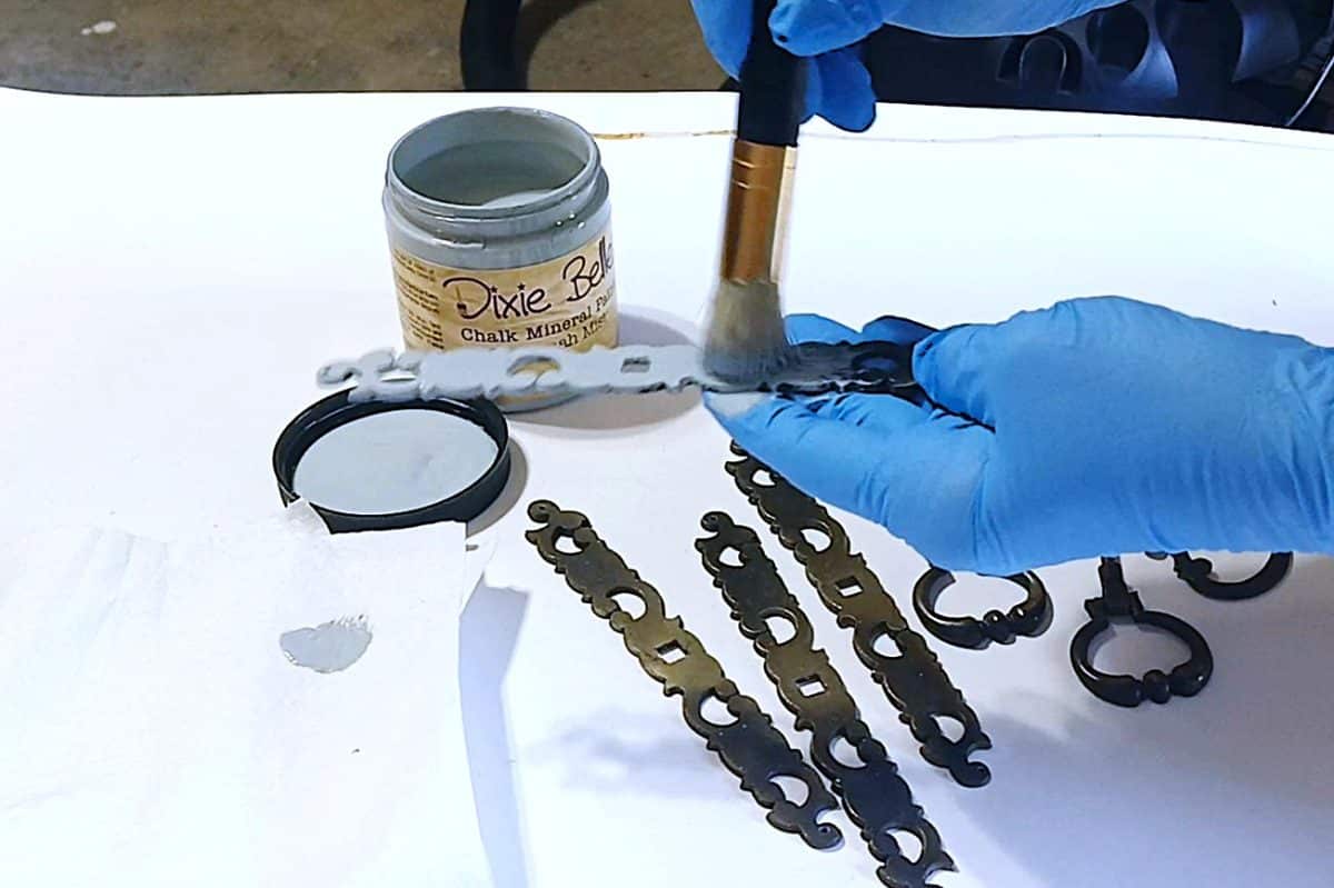 how to paint furniture hardware