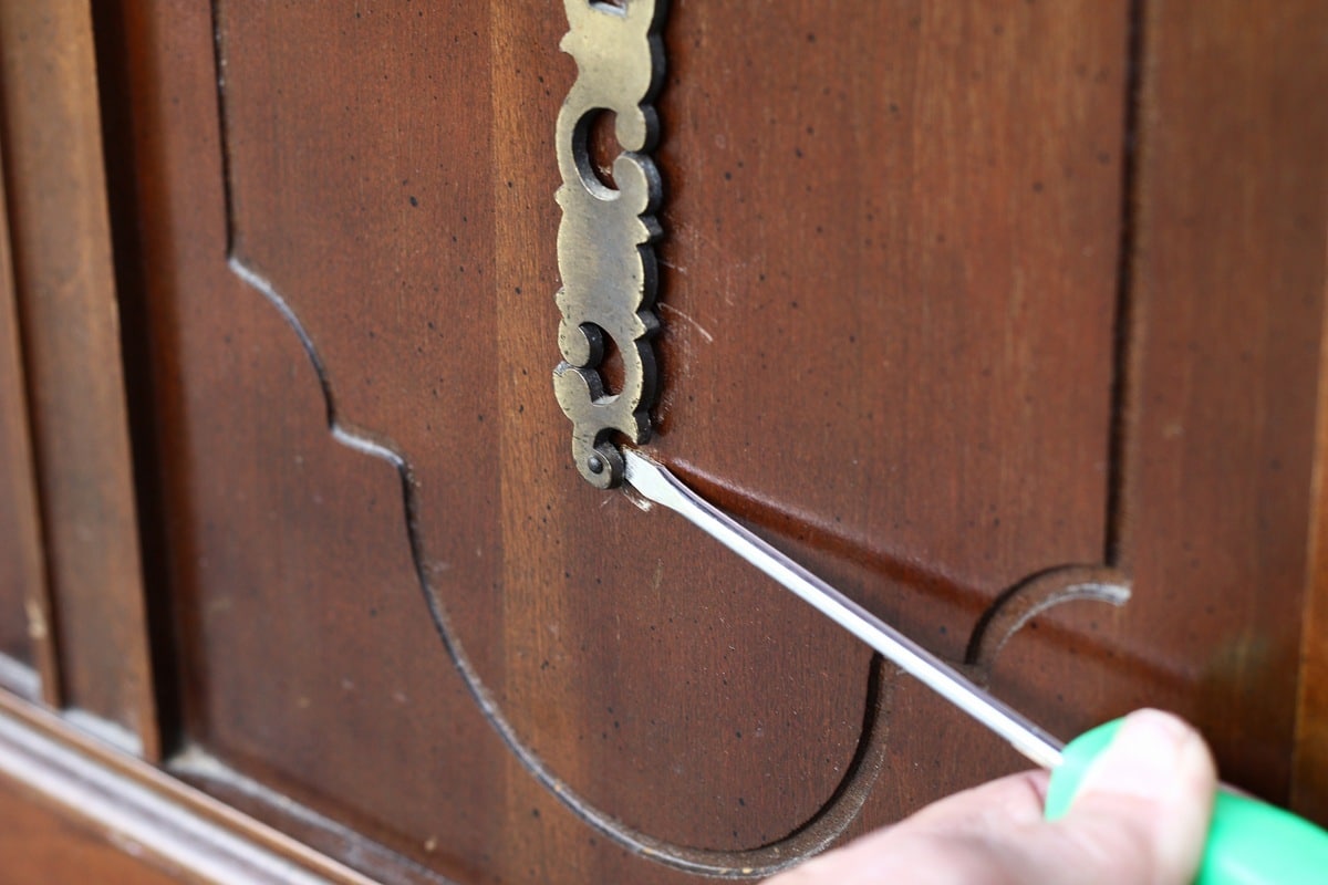 how to remove nails from a vintage drawer pull and furniture 
