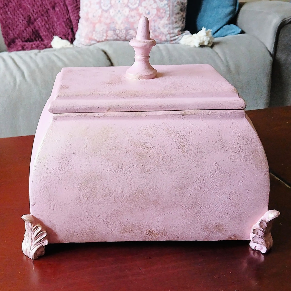pink and metallic gold trinket box (2)