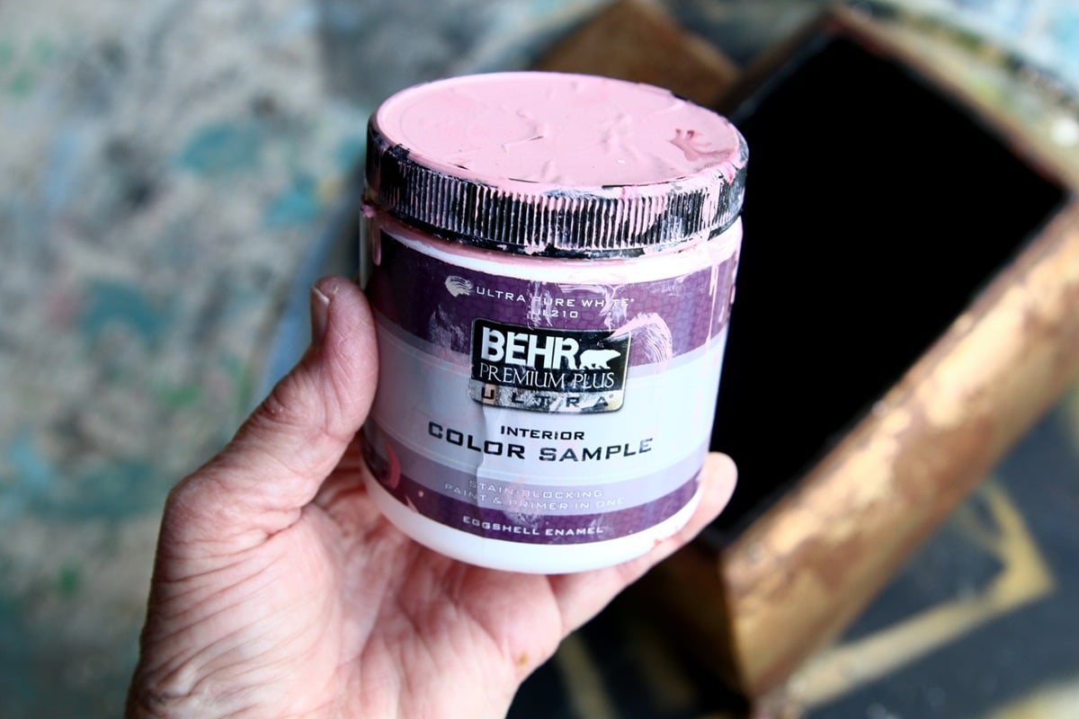 trinket box makeover with pink oops piant (2)